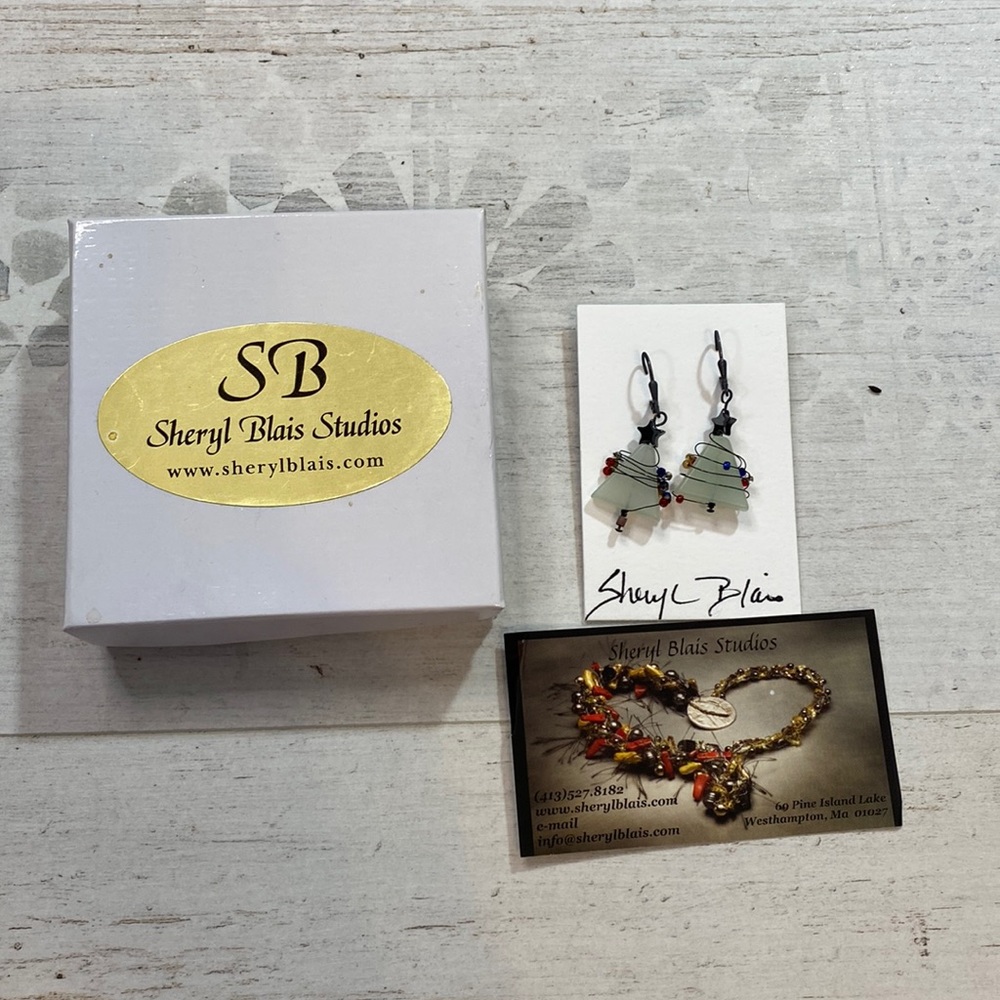 Sheryl Blais Studios Christmas Tree Earrings